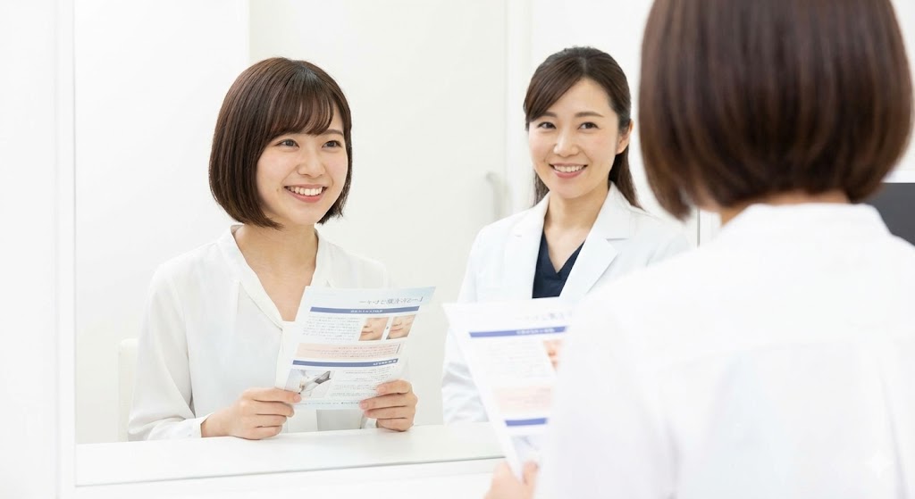 レーザー治療のような即効性を求めている人の画像。